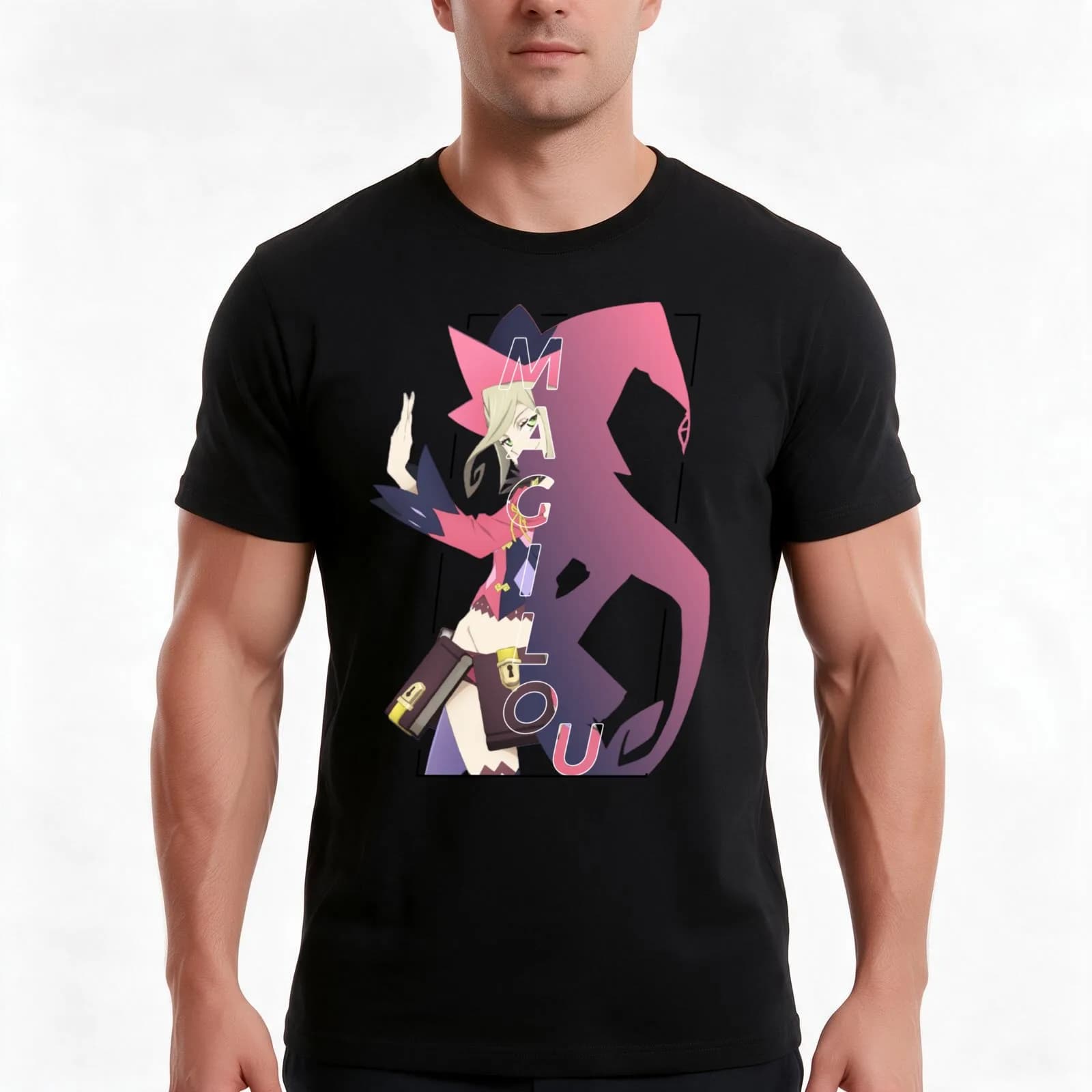 Magilou Mayvin Character Text Tales of Berseria T-Shirt, Summer Casual Cotton Tee, Oversized Streetwear Tops, Unisex Men Women