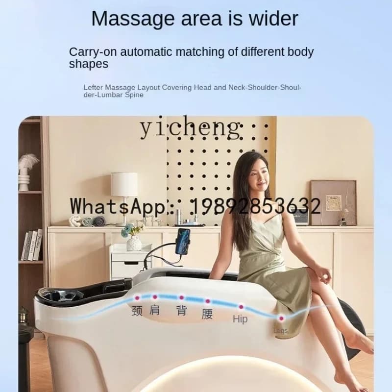 BB electric massage shampoo bed barber shop full lie hair salon head treatment water circulation flush bed