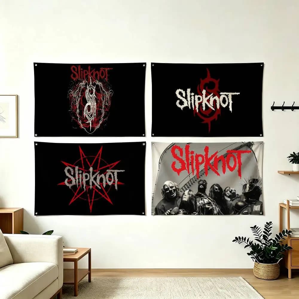 S-Slipknot Metal Band Flag Suitable For Party Club Outdoor Interior Wall Decoration Banner Fans Gift