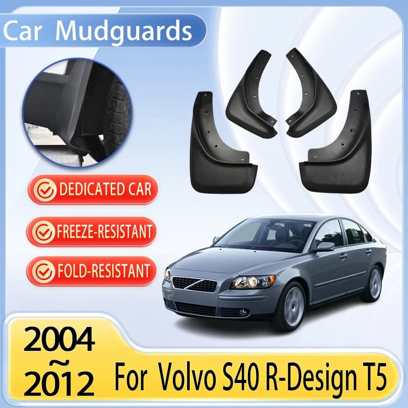 Car Mudguards Parts For Volvo S40 R-Design T5 2012 2004~2011 Front Rear Mudflaps Fenders Flare Cover Guards Auto Mud Accessories