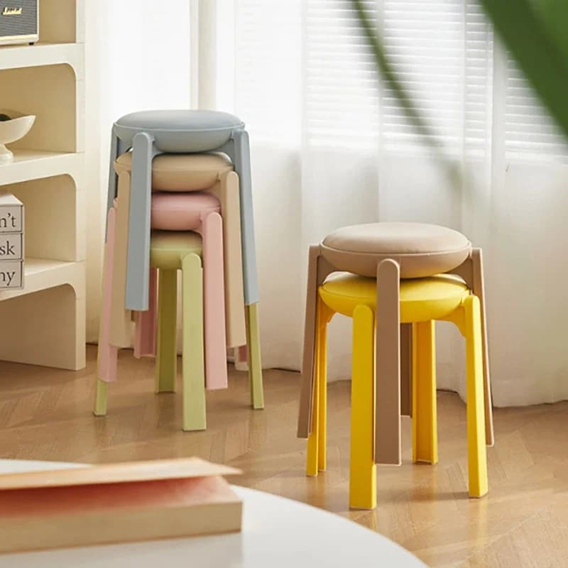 Furniture Home Minimalist Design Bench Is Simple Comfortable And Soft Stackable And Can Save Space Bench