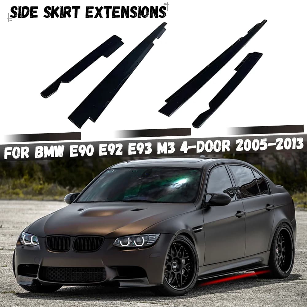 Car Side Skirt For BMW 3 Series E90 E92 E93 M3 4-Door 2005-2013 Side Skirt Extension Splitter Diffuser Bodykits Tunning