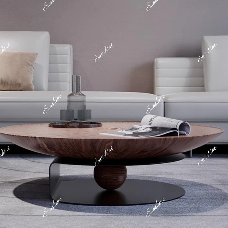 Italian minimalist coffee table modern minimalist small apartment, round coffee table