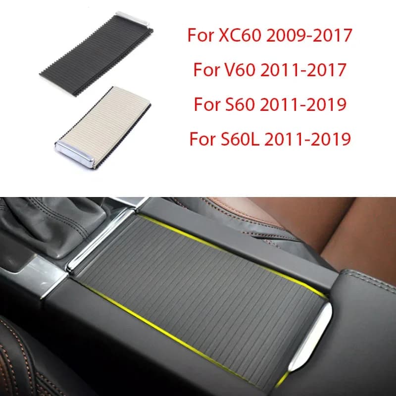 Central armrest water cup holder pull curtain rolling shutter cover plate For Volvo S60 V60 XC60  39868873