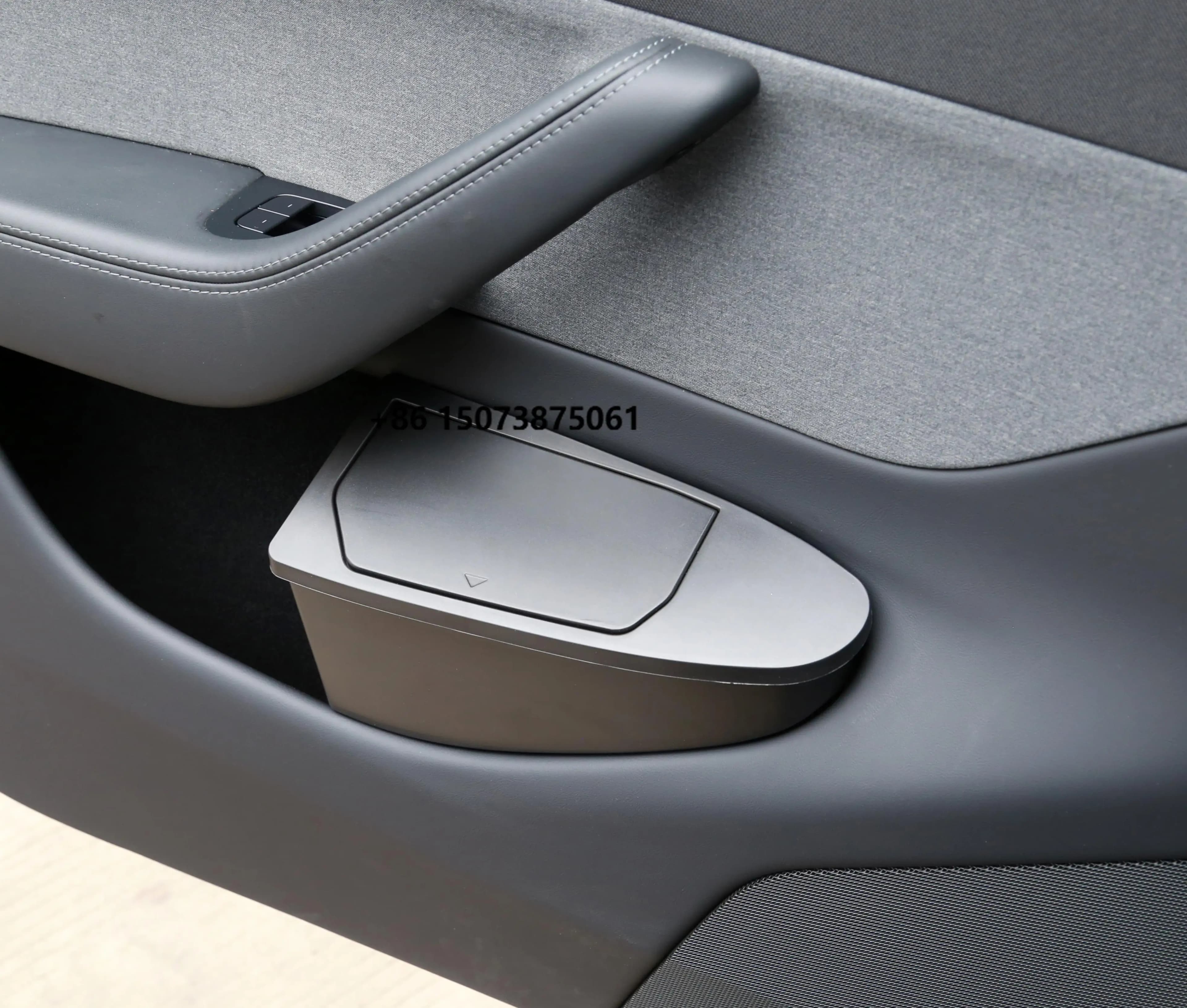 ABS Front Door Side Storage Box With Closed Button 2PCS Door Trash Can for  2025 Model Y Juniper Y Box Accessories