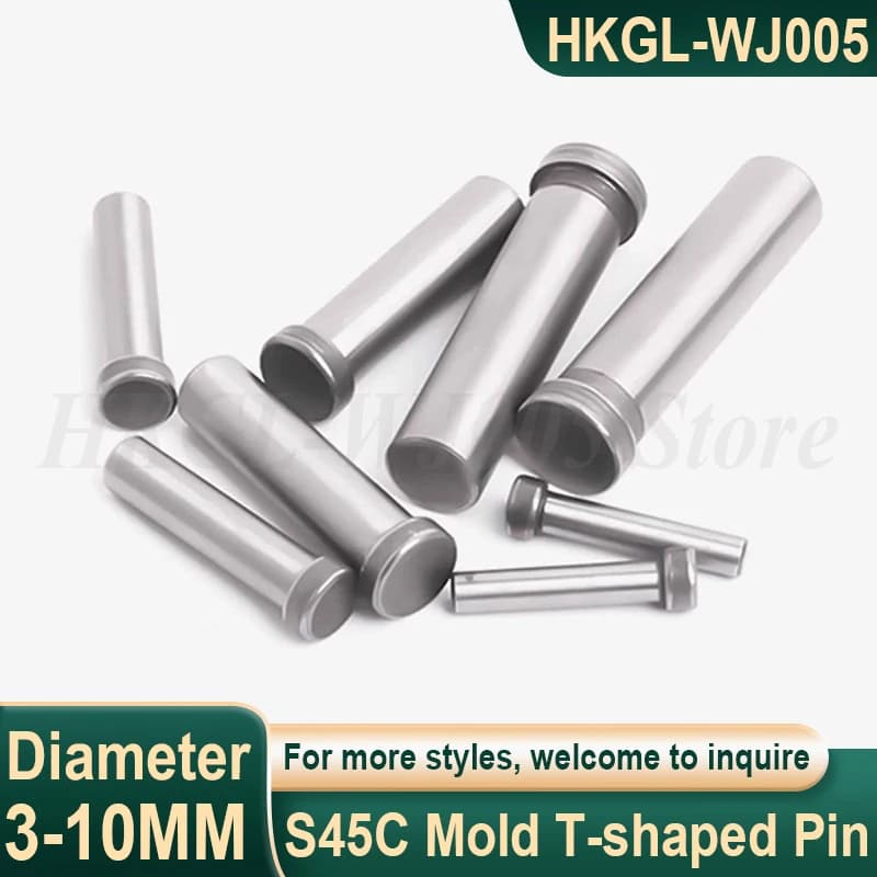 Dia 3-10mm S45C Mold T-shaped Pin Push Material Pin Guide Push Rod Plastic Mold Accessories Customizable