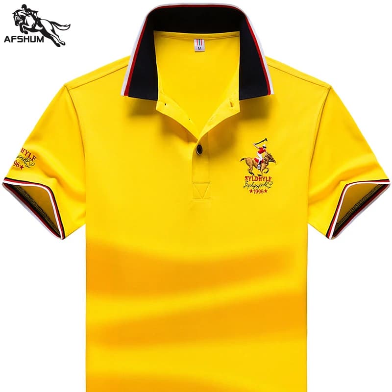 Polo Shirt Men Summer New Men's Short Sleeve Polo Shirt Men's Embroidered Top Clothes Men's Business Casual Polo Shirt M-4XL 173