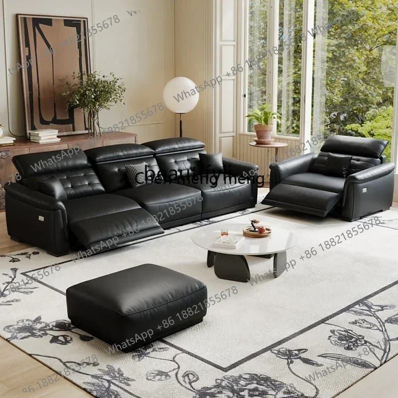 Y183FF cqyModern Minimalist Space Electric Cabin Functional Recliner Living Room Cat Scratching Cloth Three-Person Small Apartme