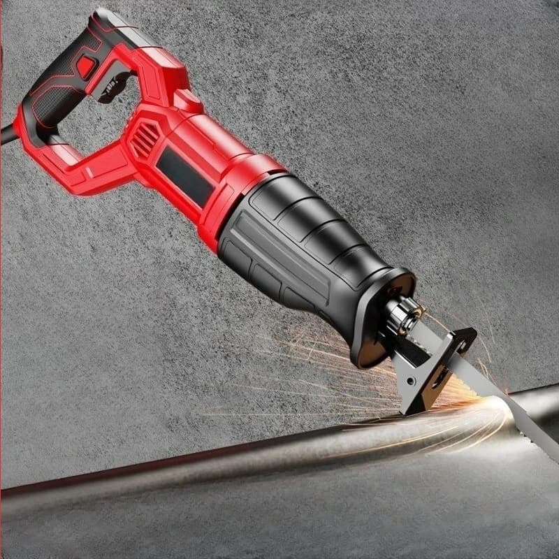 Reciprocating Saw, Dual - Purpose for Metal and Wood, Handheld Plug - in Chainsaw, Household Woodworking Tool