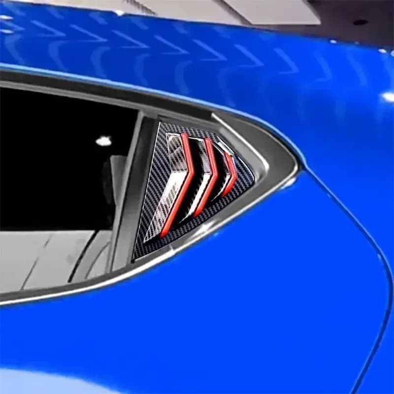 Car Rear Louver Window Side Shutter Cover For Mazda 3 Axela Hatchback 2019 2020-2022 Trim Sticker Vent Scoop ABS