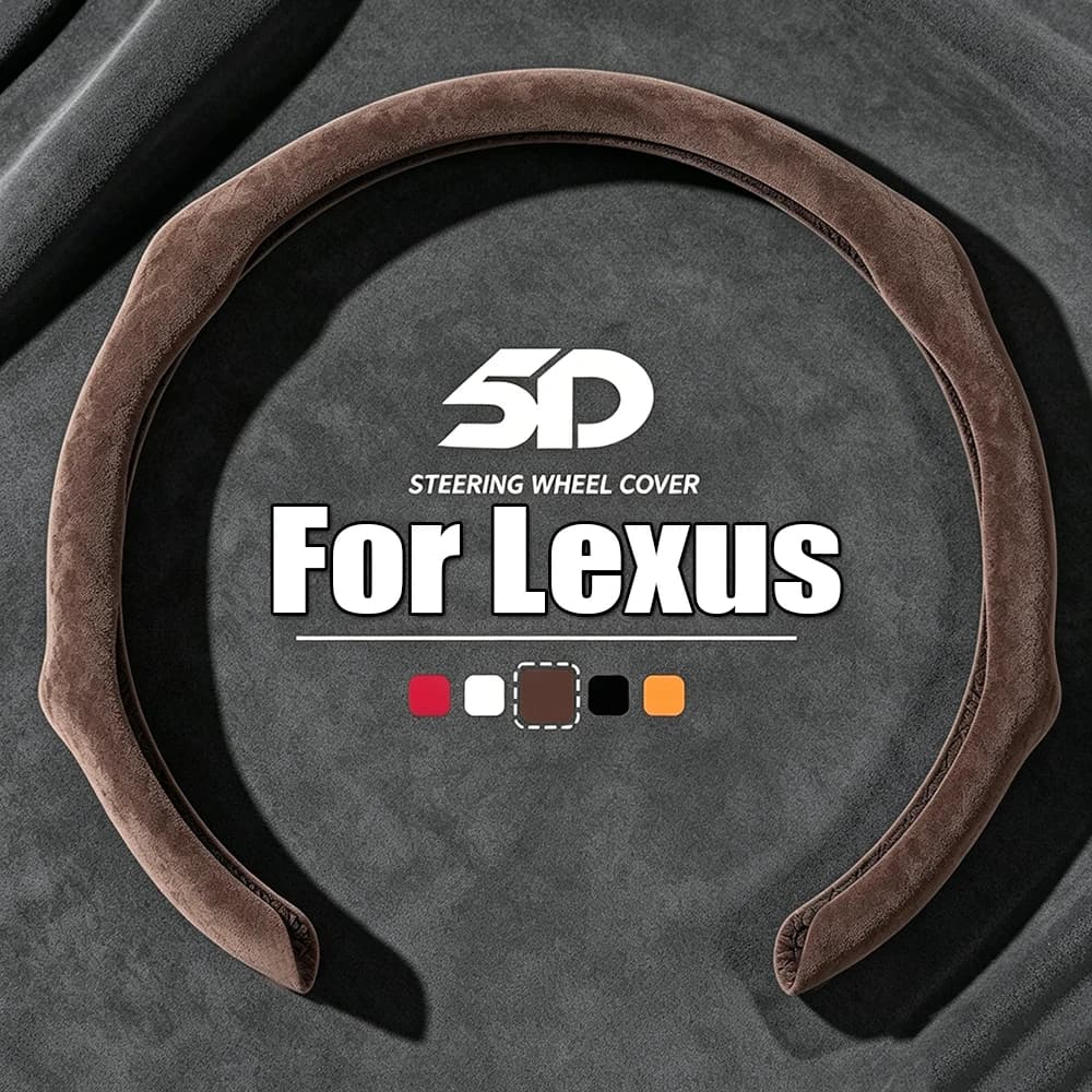 Premium Suede Leather Car Steering Wheel Cover Non-slip Booster Cover For Lexus NX GS RX IS ES GX LX RC 200 250 350 LS 450H 300H