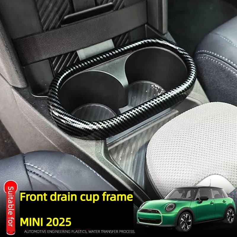 For Mini Cooper F65 F66 F67 2025 Decorative frame for front center water cup Interior modification accessories