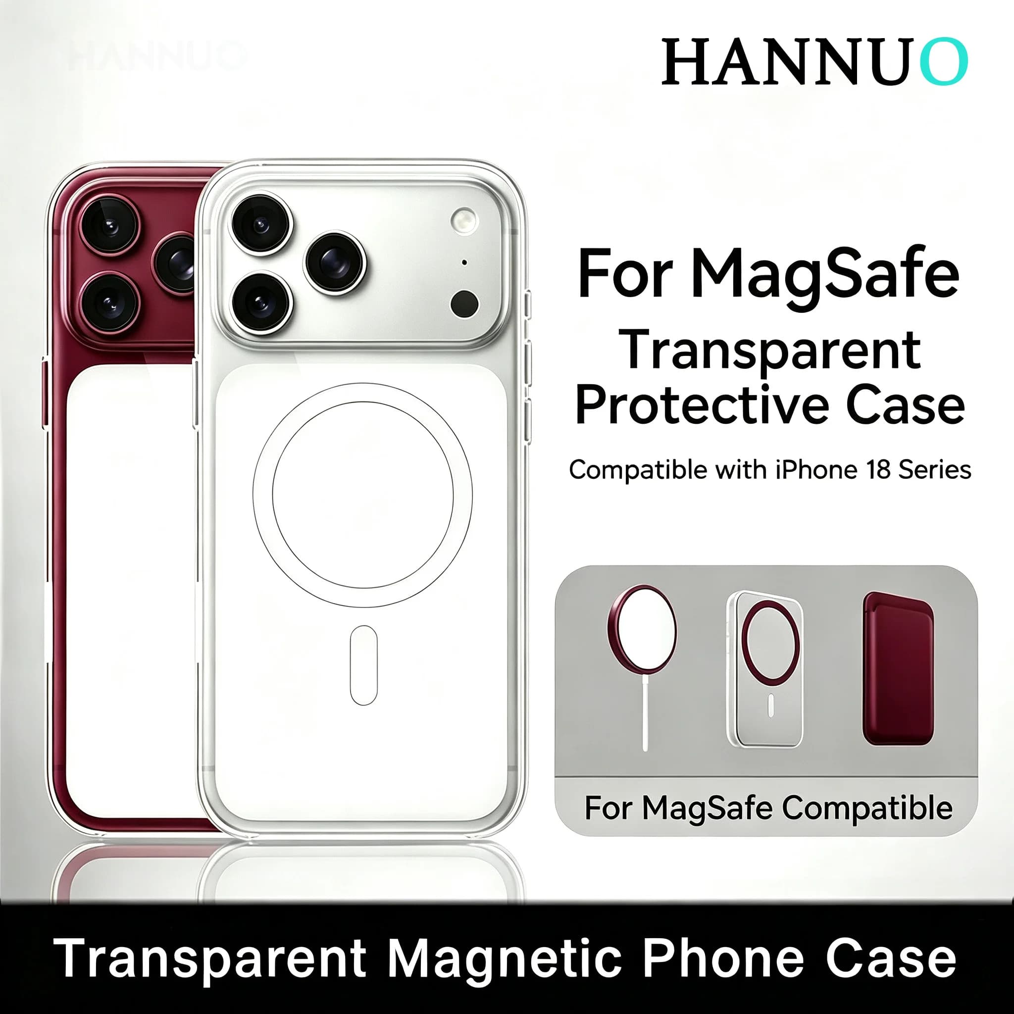 Magnetic Case for iPhone 18 Pro MAX Cases Shockproof Cover Thin Cover Anti Yellow Cover For Magsafe For iPhone 18Pro 17Pro Cover