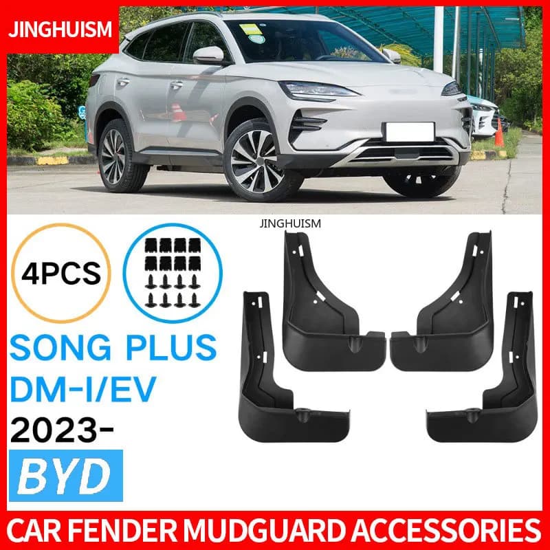 Car Mud Flaps  Mudguards Cars Black Splash Guards Tire For BYD Seal U DM-i EV Song Plus 2023-2024 Protection From Dirt And Mud