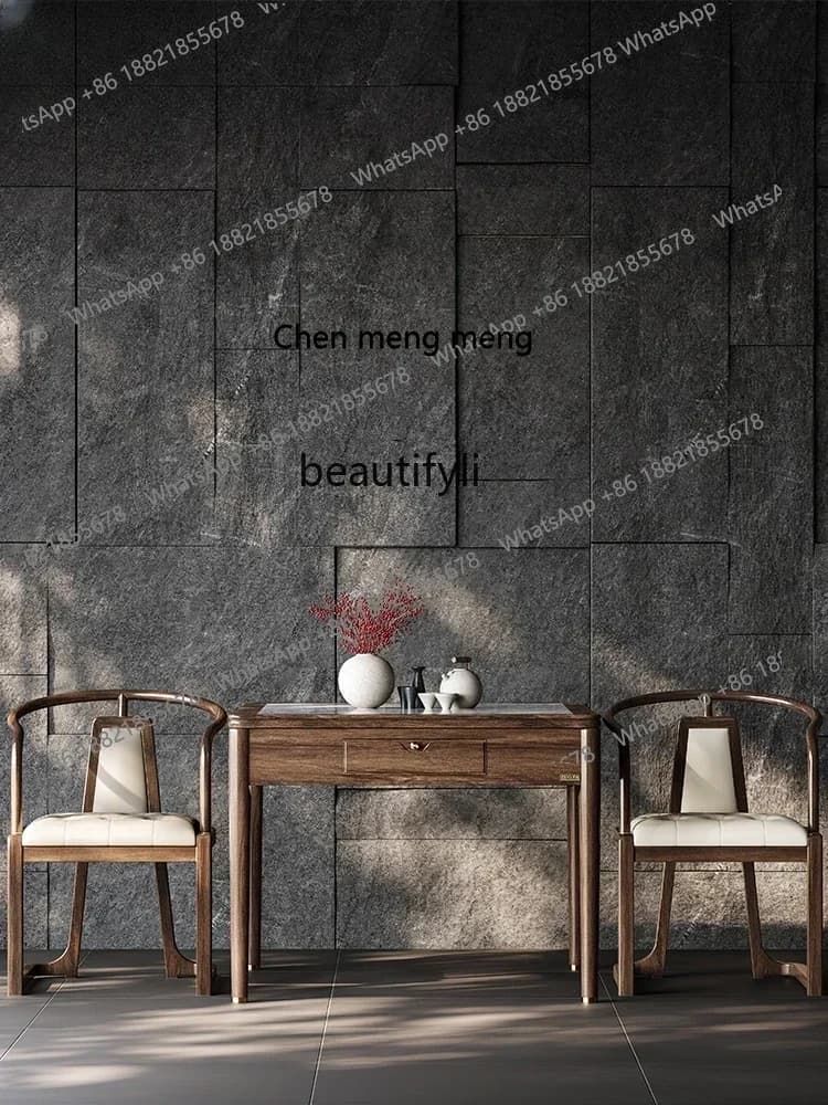 X A New Chinese Style Nanmu Mahjong Table Dining Table Dual-Use Automatic Home High-End Bass Mahjong Machine