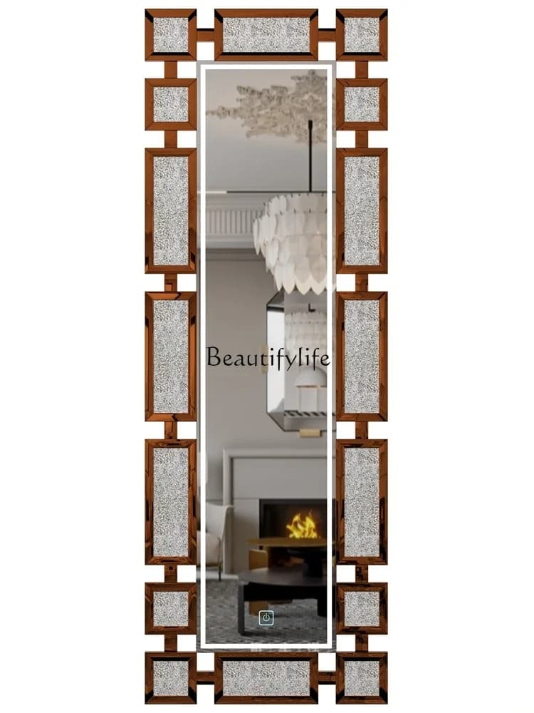 FGEuropean light luxury high-end fitting mirror American living room dining room decorative shoe cabinet large mirror