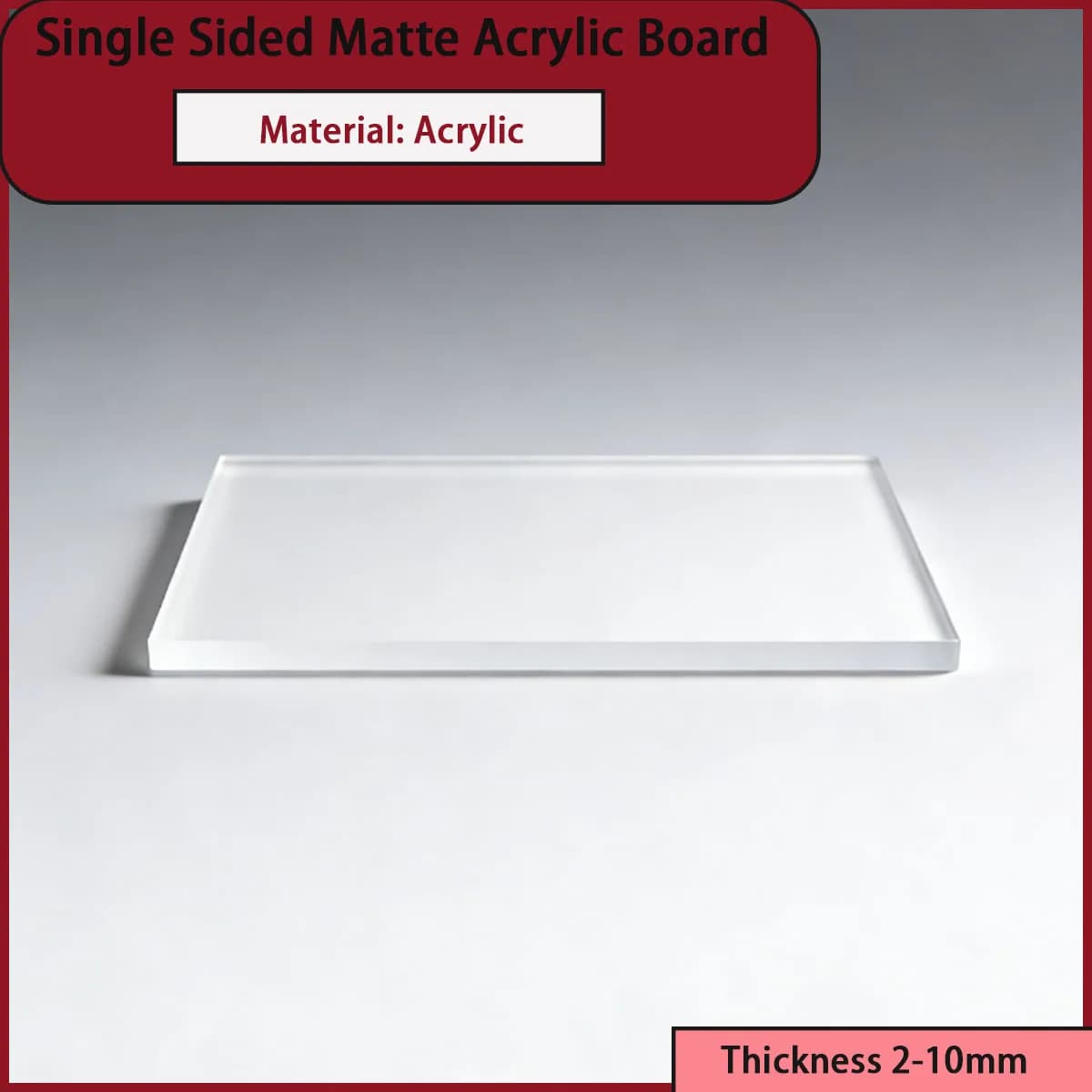 Thickness 2-10mm single-sided matte acrylic board suitable for display props, decorative panels, lamp shades, etc