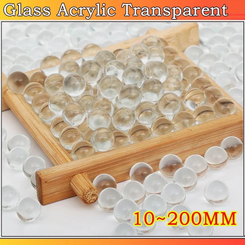1pcs 10~200mm Glass Acrylic Transparent Ball Solid Clear Crystal Balls Photography Accessories
