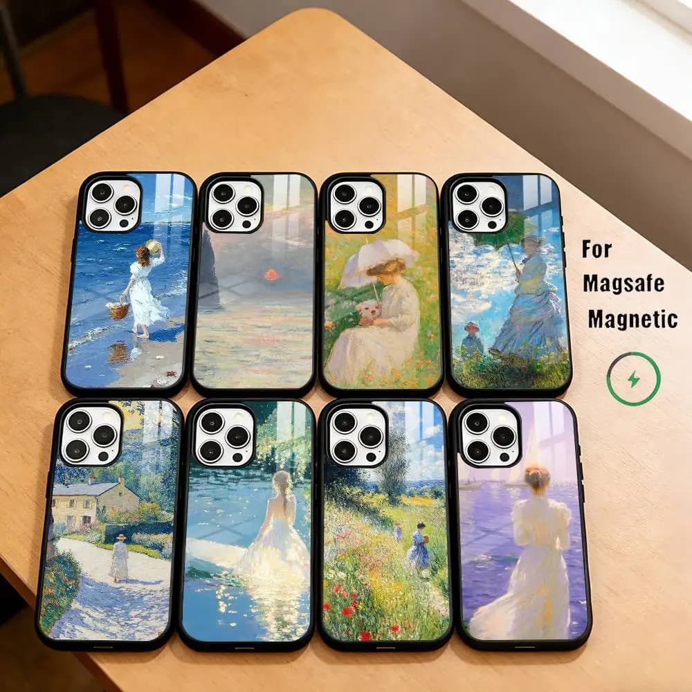 M-Monet's beautiful paintings  Phone Case For iPhone17,16,15,14,13,12,11 Plus,Pro Magnetic with Magsafe Wireless Charging