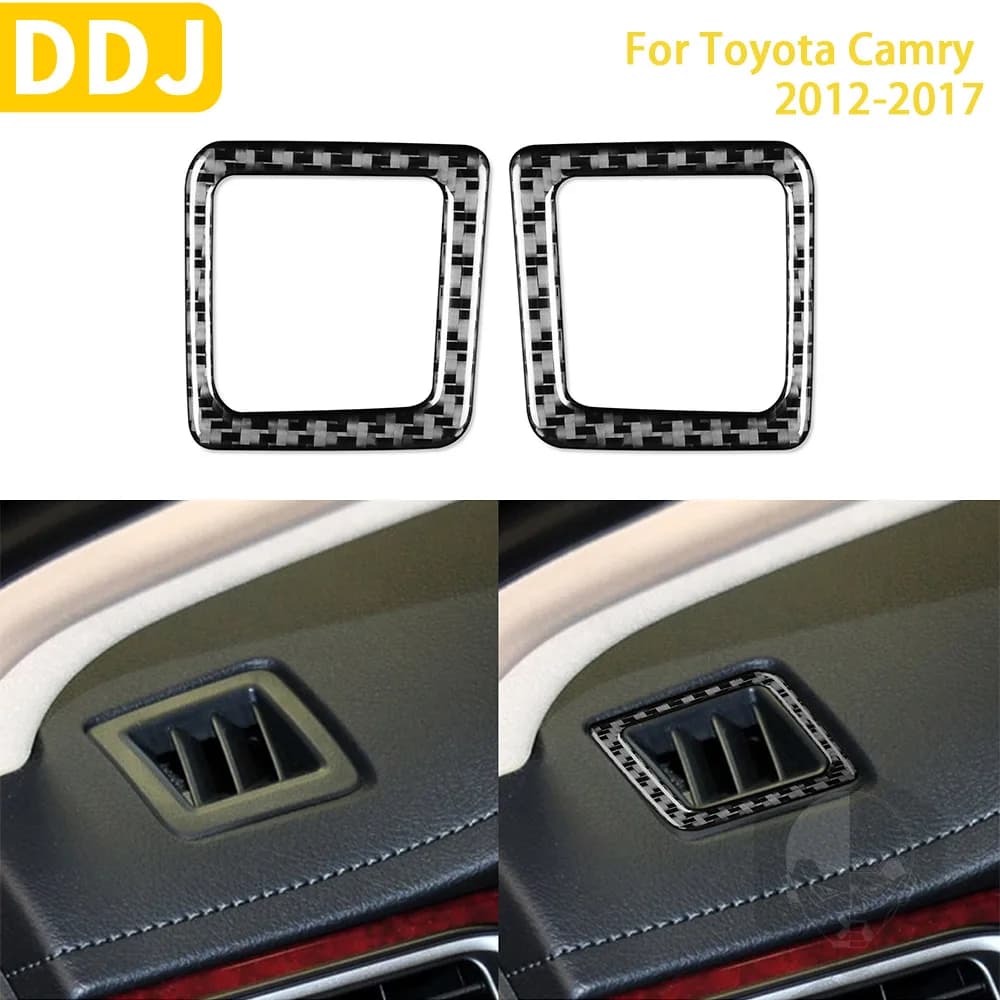 For Toyota Camry 2012-2017 Asian Edition Car Accessories Carbon Fiber Interior Instrument Air Outlet Trim Stickers Decoration