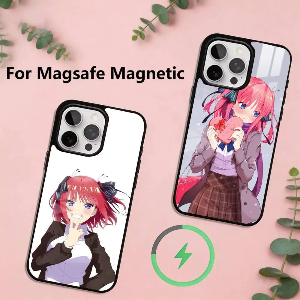 N-Nino N-Nakano Anime Phone Case For iPhone17,16,15,14,13,12,11 Plus,Pro Magnetic For Magsafe Wireless Charging