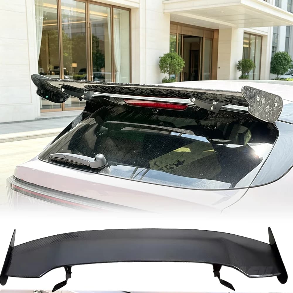 For MG6GT dual door universal JS type true carbon fiber car rear wing luggage compartment pressure wing spoiler car accessories