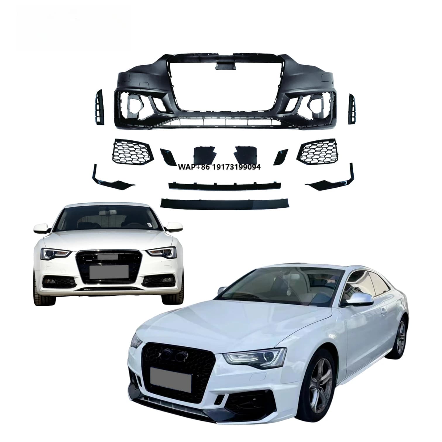 2012-2016 A5 & RS5 2017-2020 Facelift Bodykit New Condition Front Bumper Grille PP Material Car Body Upgrade for A5
