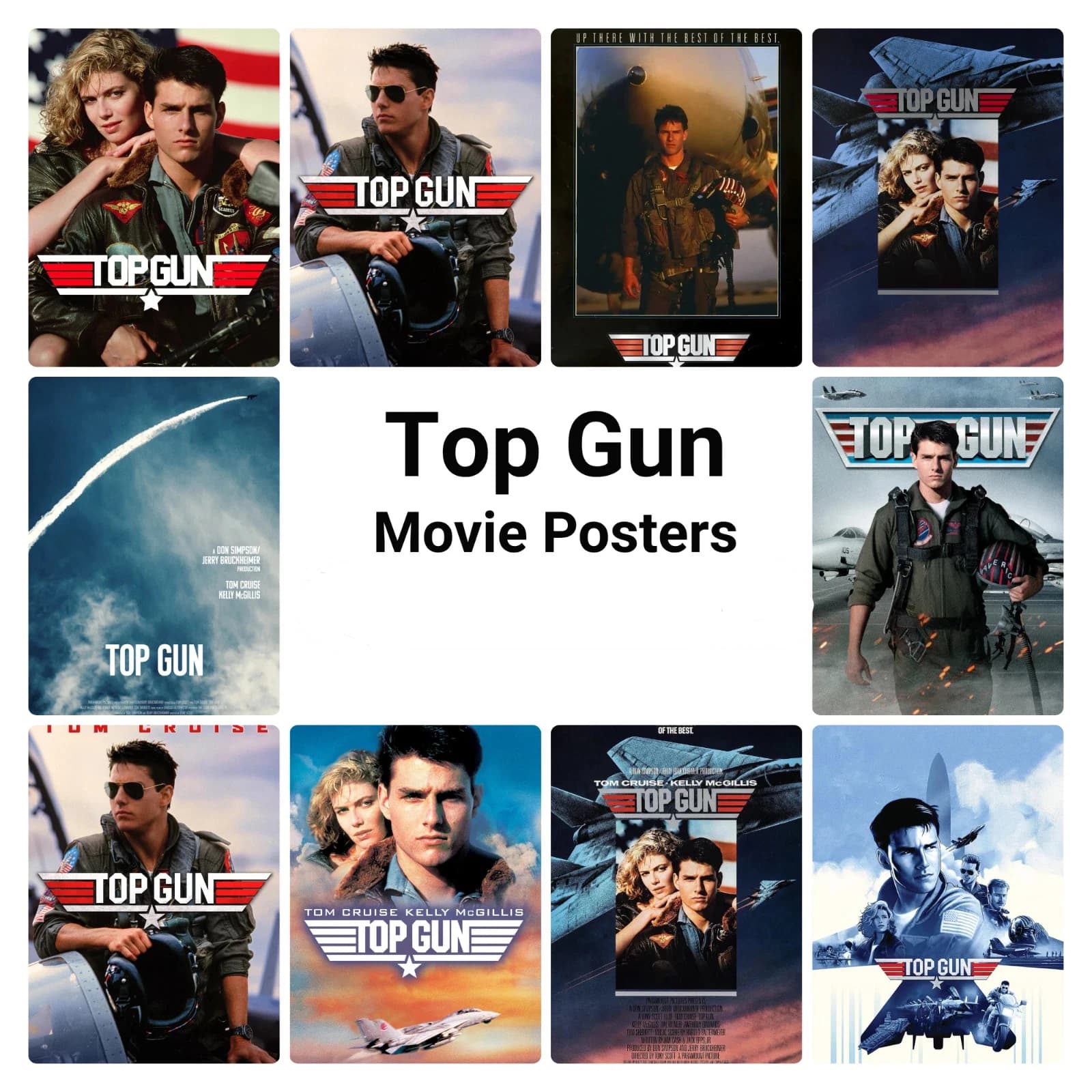 Top Gun (1986) Movie, Print Art Canvas Poster,Living Room , Home Wall Decor Picture