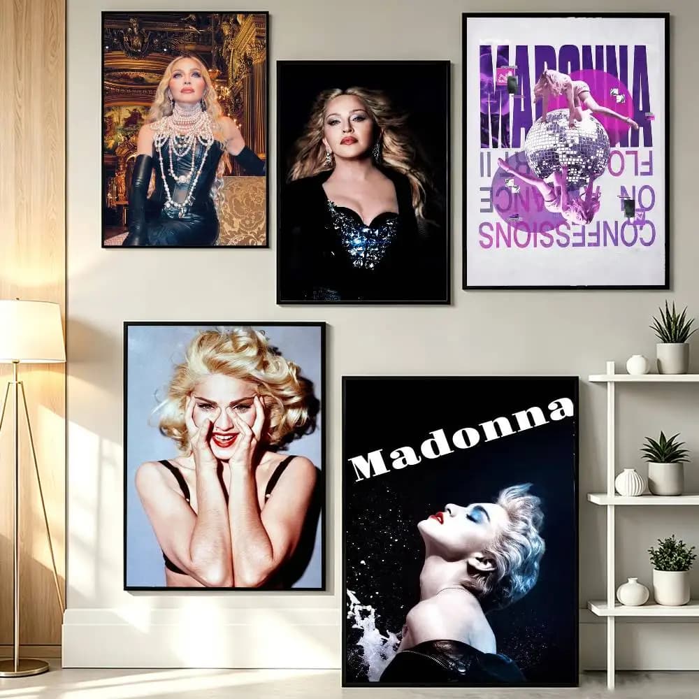 Queen of Pop M-Madonna CONFESSIONS II  Poster HD Self Adhesive Waterproof Wall Art Ideal for Home Office Dorm Gift