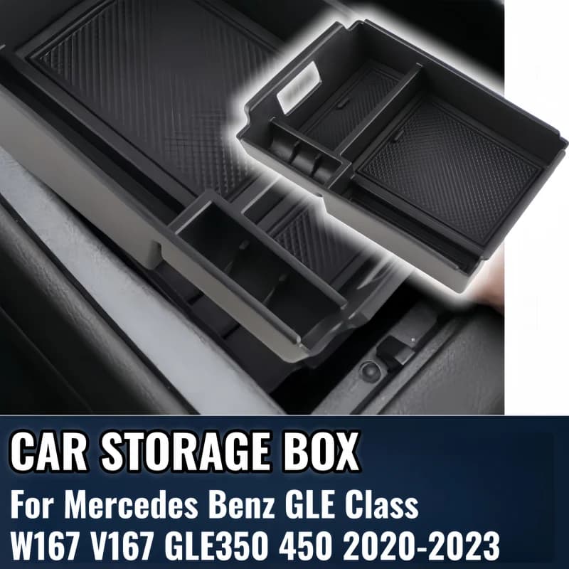 For Mercedes Benz GLE Class W167 V167 GLE350 450 2020-2023 Armrest Storage Box Inner Storage Holder Accessories