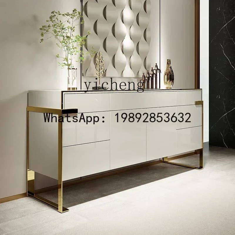 CC dining side cabinet modern minimalist entrance cabinet living room wall decorative locker home decoration accessories
