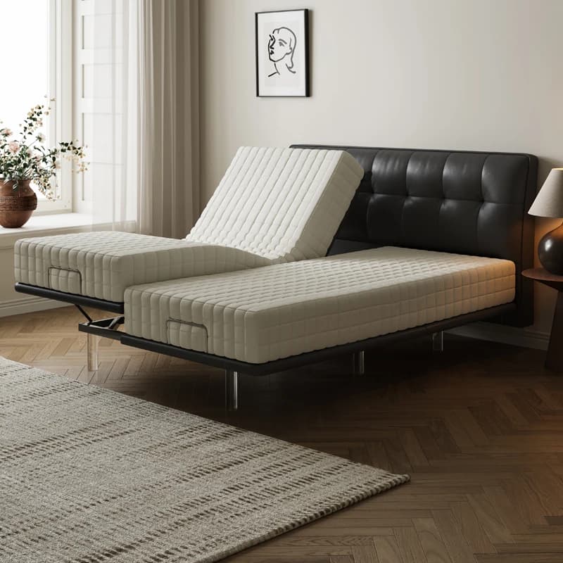 Smart Deluxe Bed Frame Large Electric Adjustable Bed Frame King Leather Case Bed Frame Luxury Modern