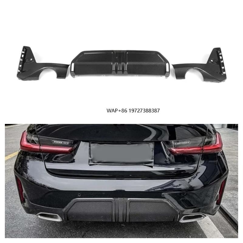 Dry Carbon Fiber Car Parts MP Style Rear Diffuser Rear Bumper Lip Splitters for 3 Series G20 LCI 2023+ G20 Diffuser