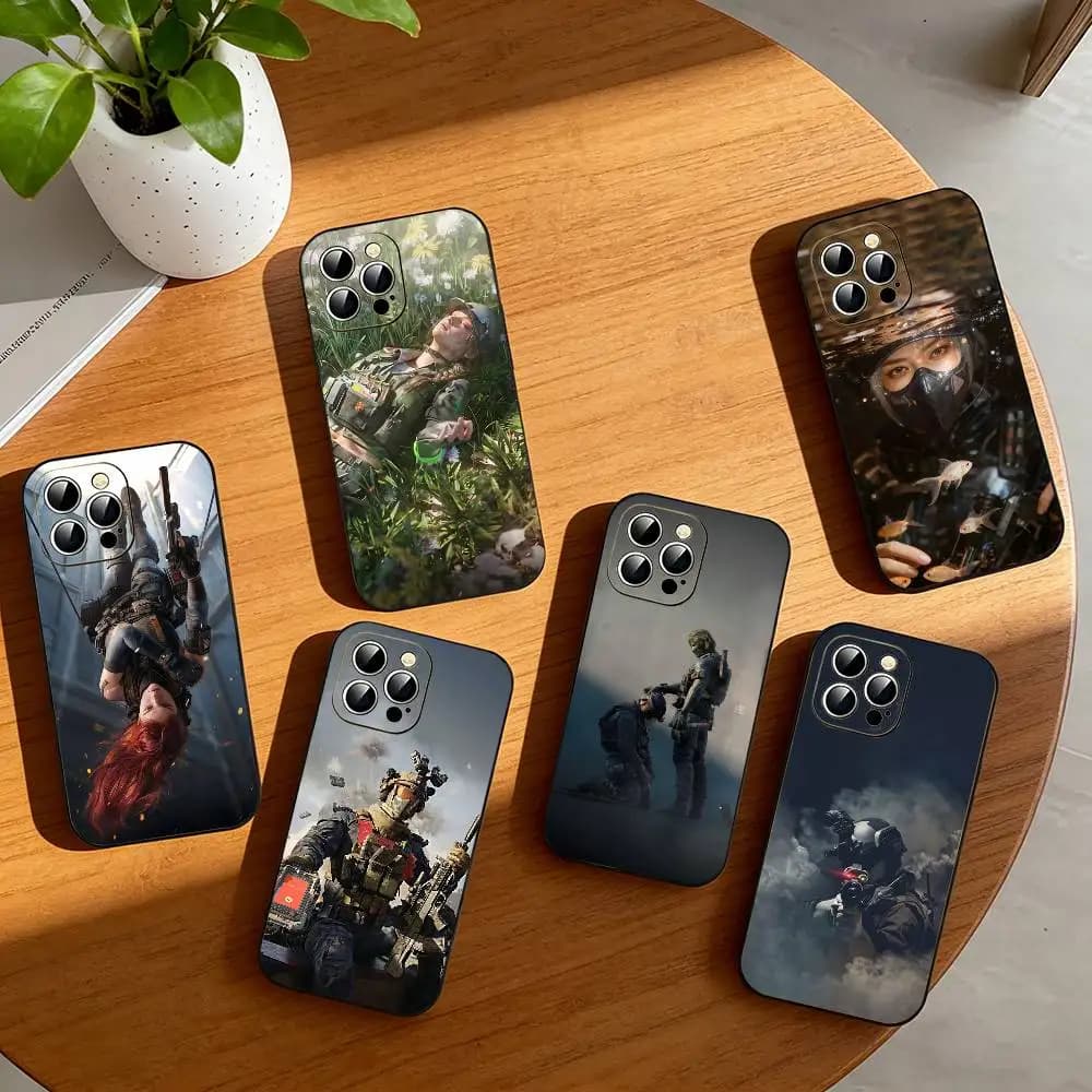 GAME D-delta force  Phone Case For iPhone 17,16,15,14,13,12,11 Plus,Pro Max,XS,Soft Silicone Black Cover