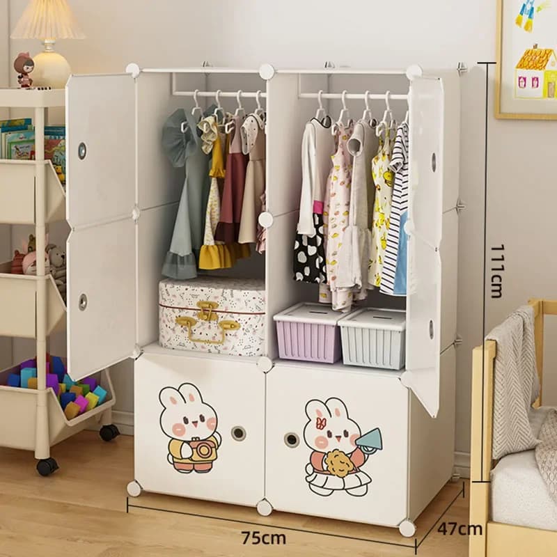 Cube Jewelry Wardrobe Baby Space Saving Mini Cheap Small Fabric Shelves Nordic Closet Living Room Muebles Furniture For Room