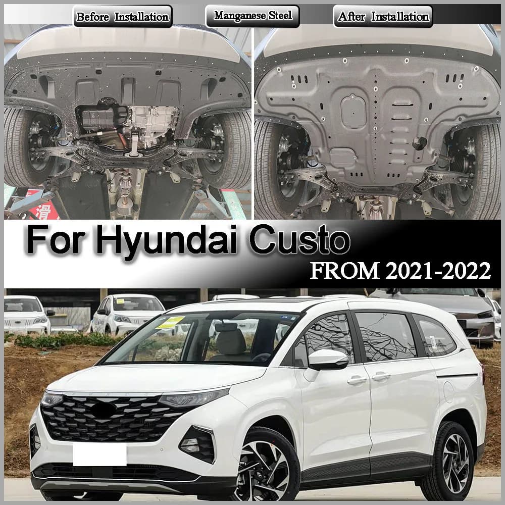 Aluminum Alloy Chassis Guard Bottom Protector Engine Protector Chassis Anti-Skid Plate For Hyundai Custo 2021-2022 1.5T 2.0T