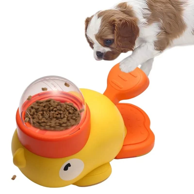 Little Yellow Duck Pet Dog Dog Self-Hi Toy Automatic Feeder