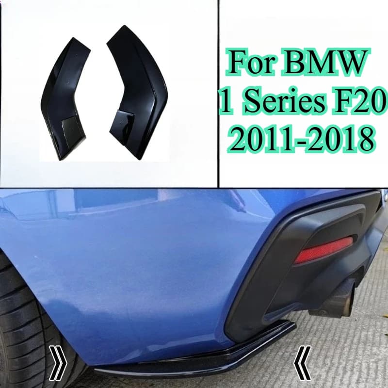 For BMW 1 Series F20 2011-2018 Rear Bumper Corner Splitter Side Skirt Extension Diffuser Lip Spoiler Kit Car Exterior Accessory