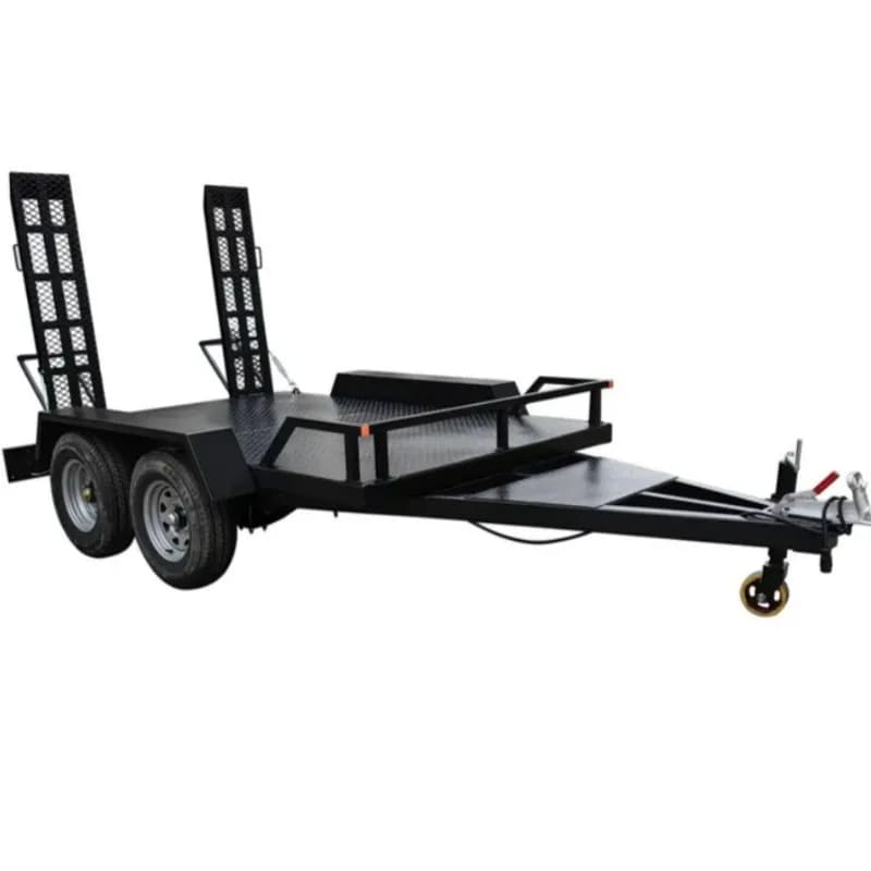 3500 kg loaded ATV trailer for fire robot excavators with stairs