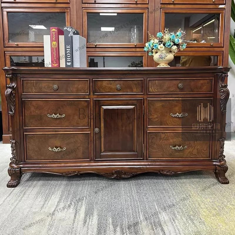 American solid wood bedroom locker drawer storage jewelry cabinet