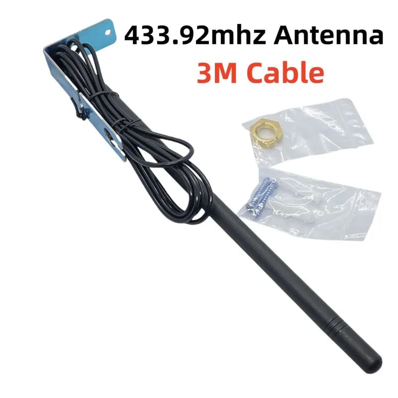 Universal 433MHz 3.0M Cable Antenna Signal Booster for Garage Door Radio Repeater Signal Enhancement Accessory