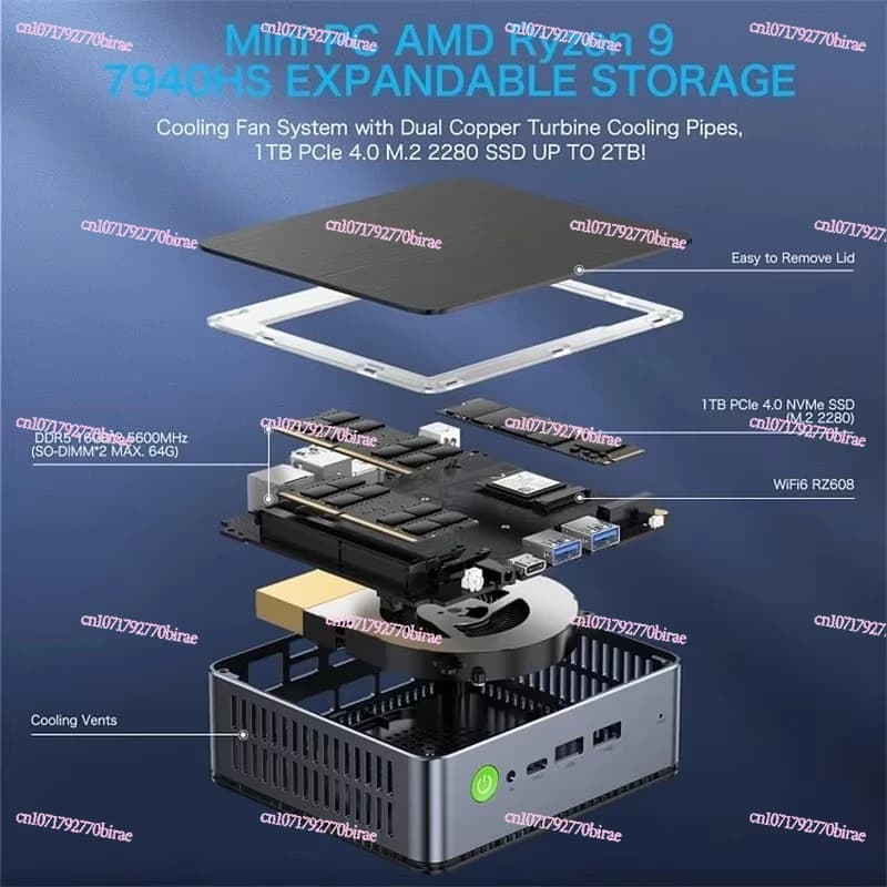 K4 AMD R9 7940HS Mini Laptop Tablet 8 Core 16 Threads Desktop DDR5 1TB SSD Gaming Mini PC