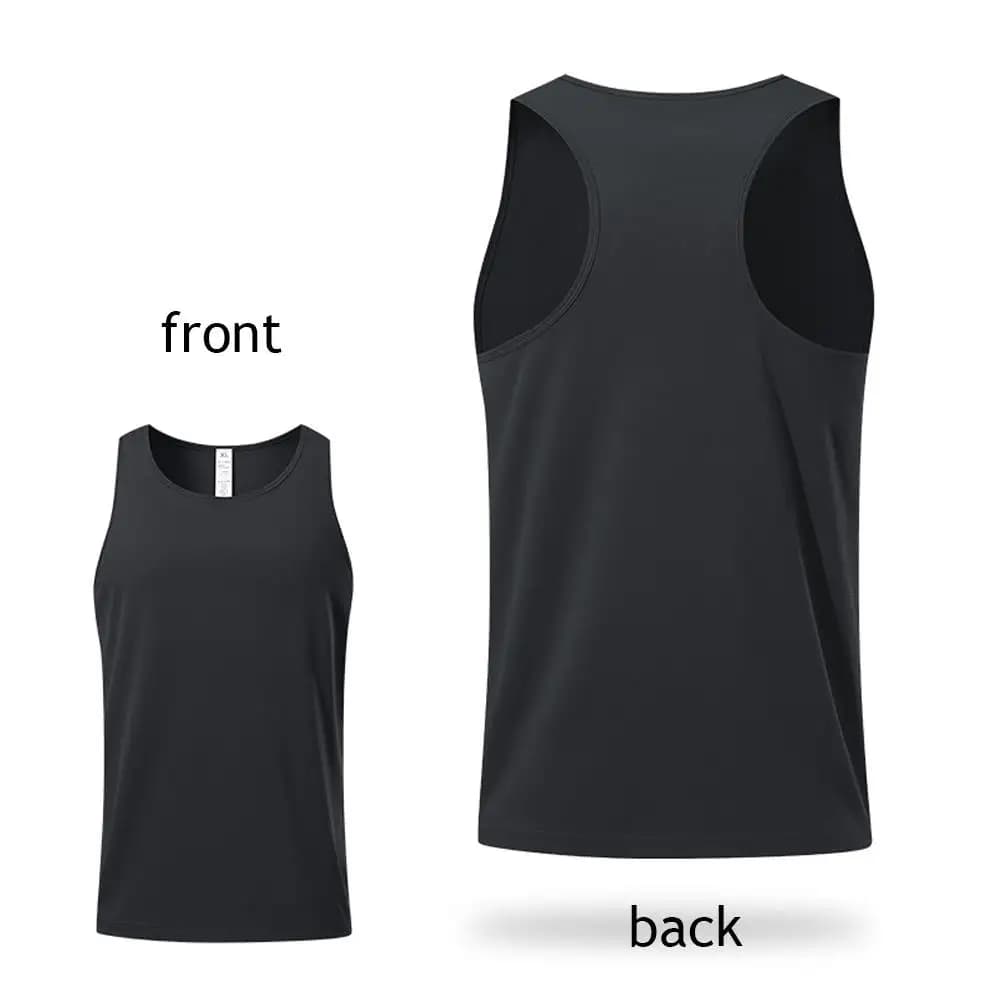 Summer Men's Tank Top Fashion Versatile Solid Color Singlets Casual O-neck Sleeveless Shirt Outdoor Running Fitness Sports Vest