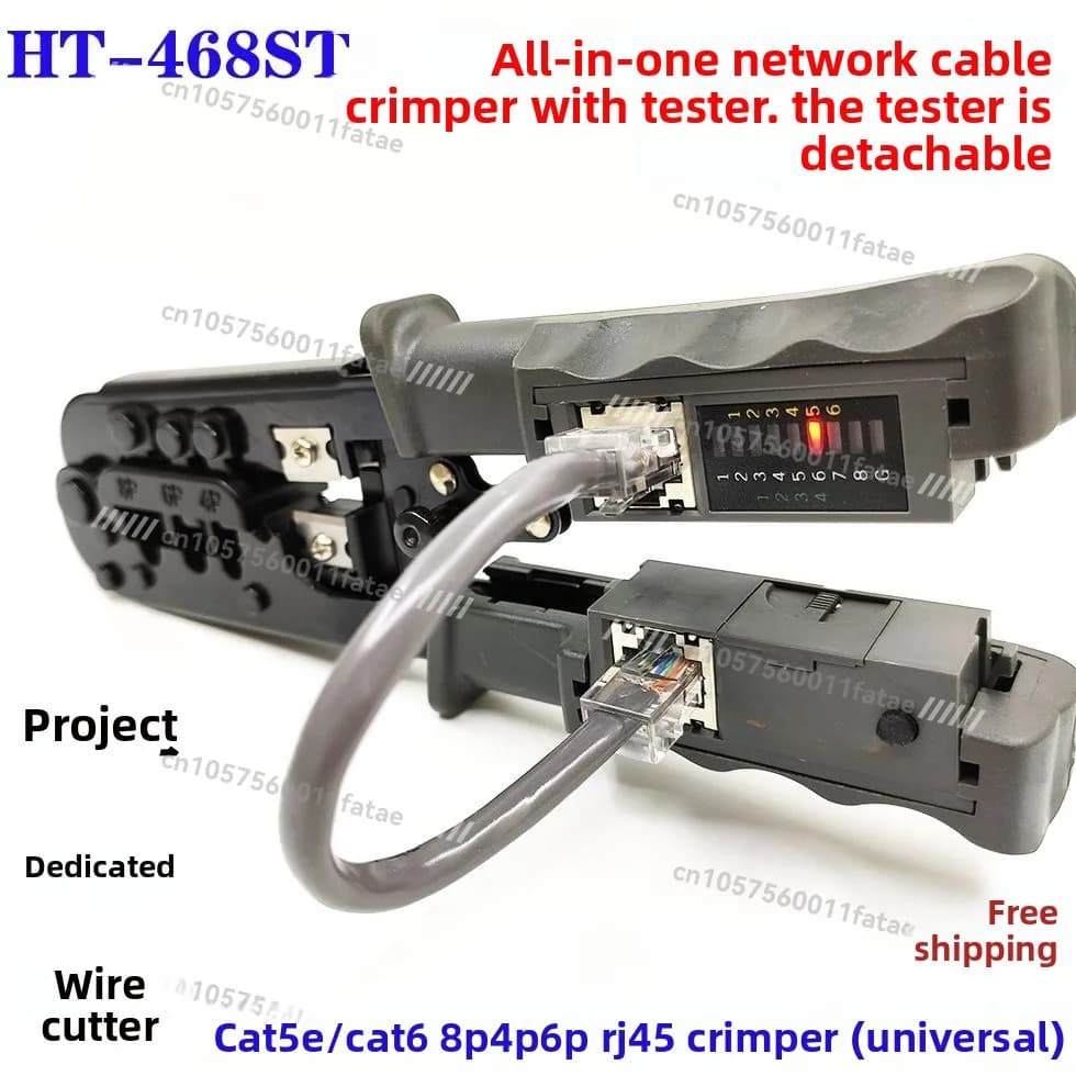 3 in 1 Network Cable Tester and Crimper Tool RJ45 Ethernet Phone Wire Crimping Plier