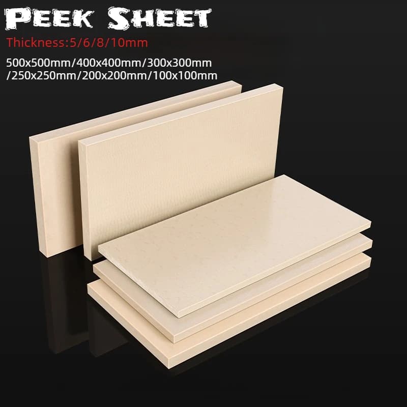 PEEK Plate Natural Plastic Plate High Temperature Resistant Polyether Ether Ketone Imported Material Thick Custom Cutting