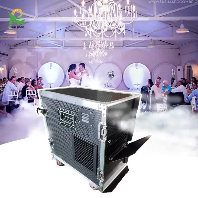 for Redsun 3000w Haze Machine Morning Fog and Smoke Machine with DMX Remote Control Flight Case Included
