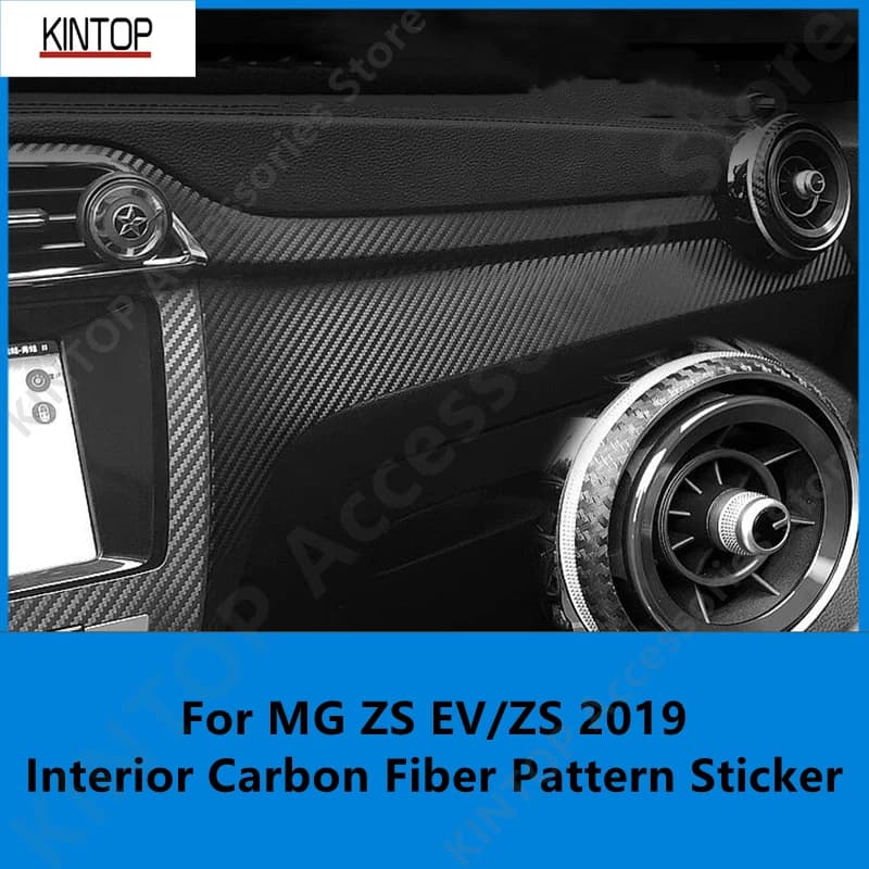 For MG ZS EV/ZS 2019 Interior Carbon Fiber Pattern Sticker Protective Film Modification Protection Accessories Refit
