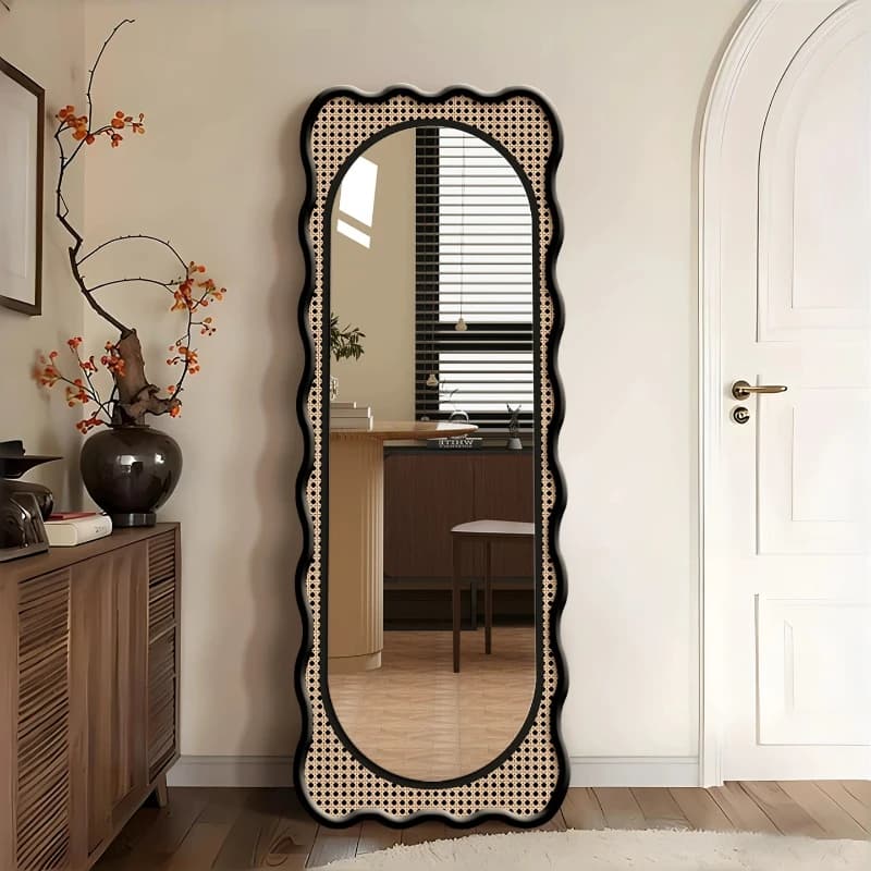 Vintage Luxury Mirror Living Room Decoration Hanging Modern Aesthetic Mirror Full Body Makeup Spiegel Wand Home Decorations