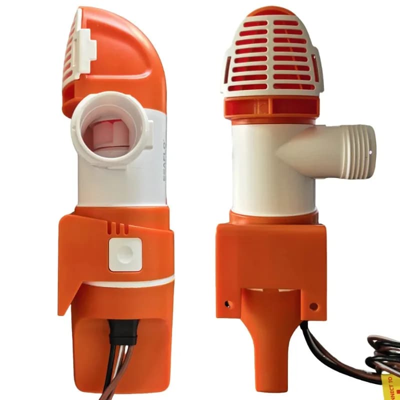 Multi-functional Water Pump Yacht Narrow Type Horizontal Automatic Bilge Pump, Water Pump, Sensor-driven Drainage, DC 12V/24V