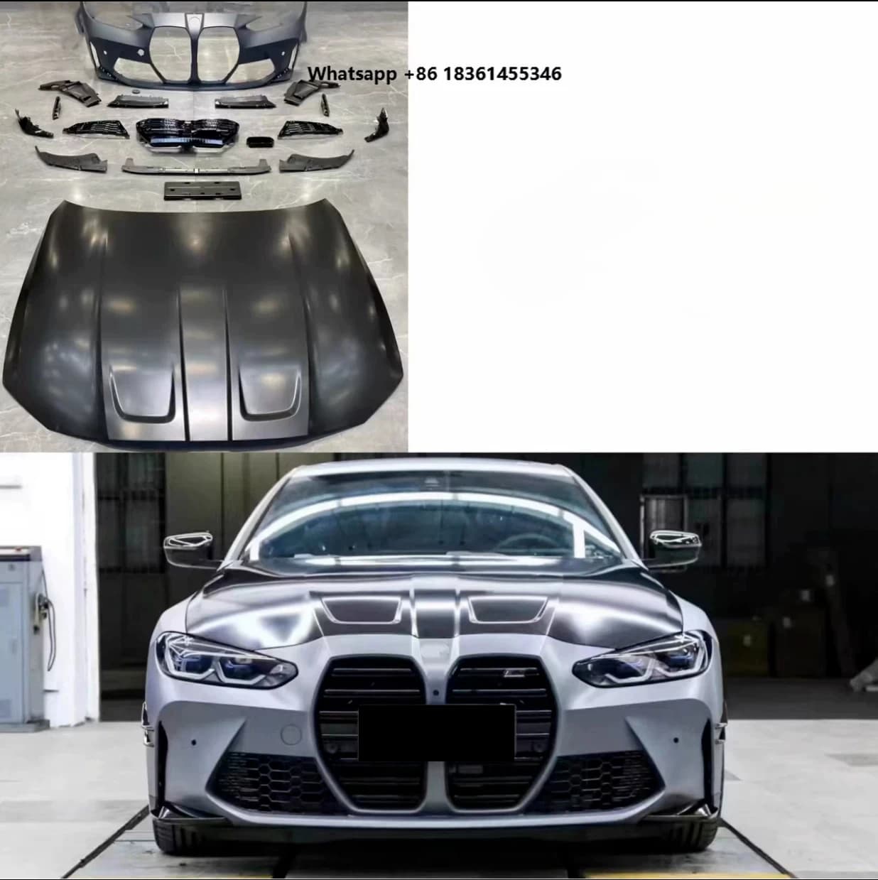 Body kit for  4 Series G22 G23 G26 2021-2024 Upgrade M4 Style Front bumper Hood Grille surround Car accessories
